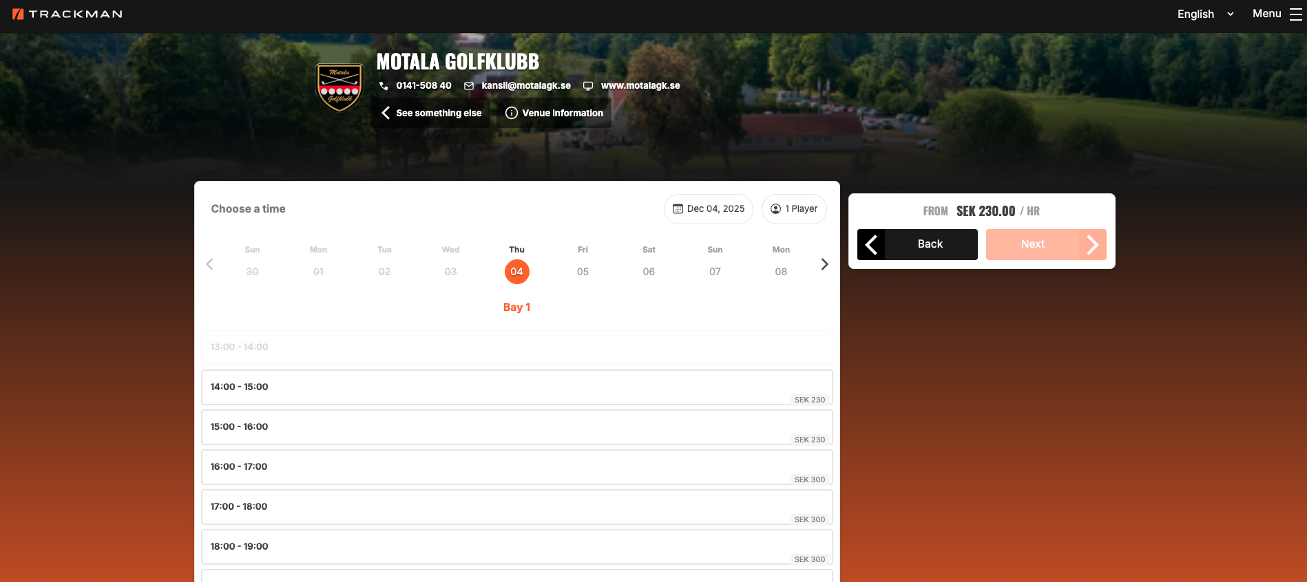 MoGK Bokning & Betalning